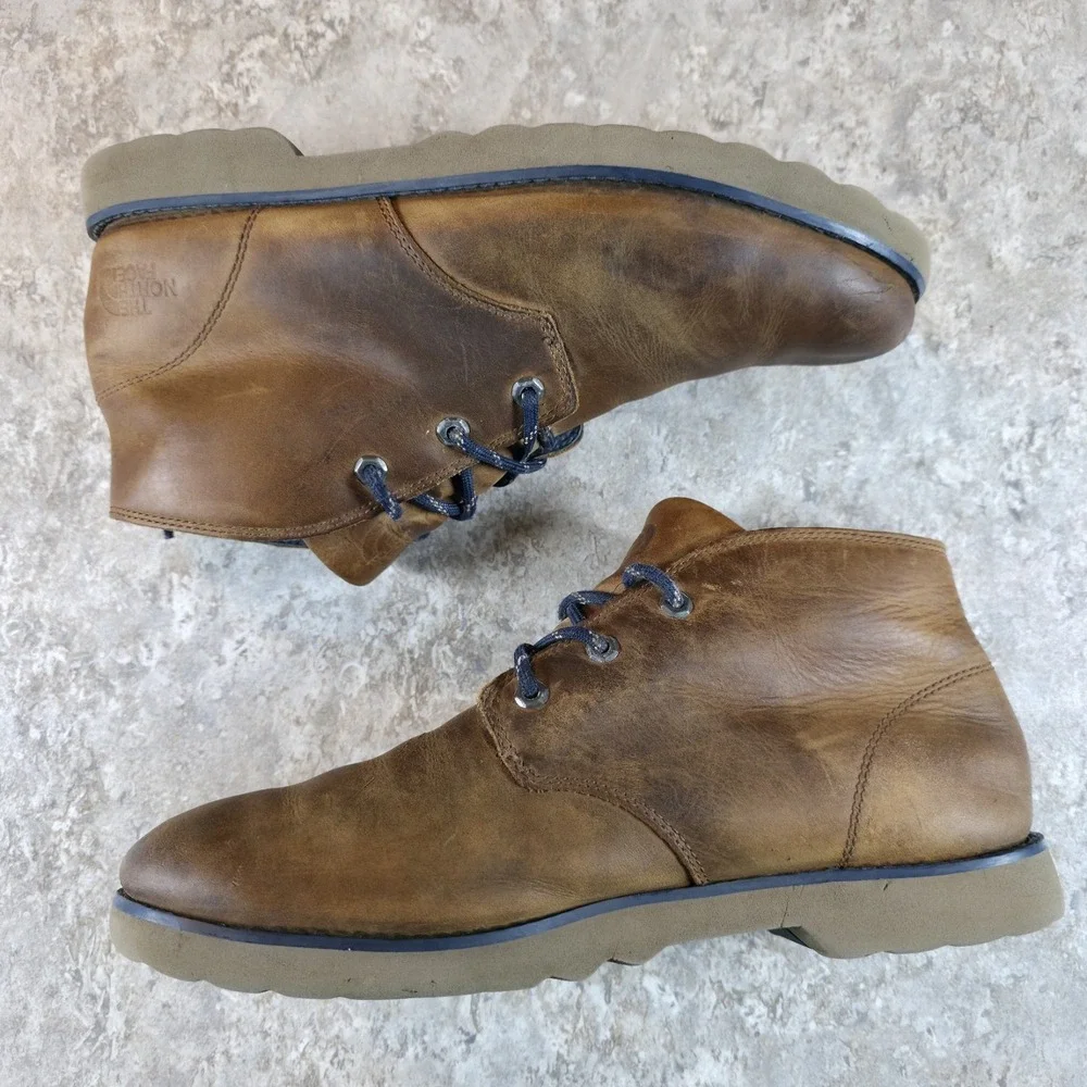 The North Face Ballard II Chukka Hiking Trail Boots Mens US 9 Brown Leather